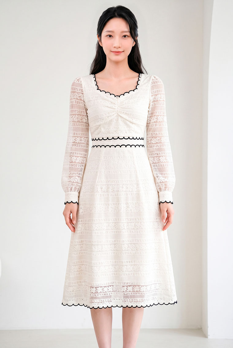 4✮- PGFRY8361 - Knee Dress — photograph 4