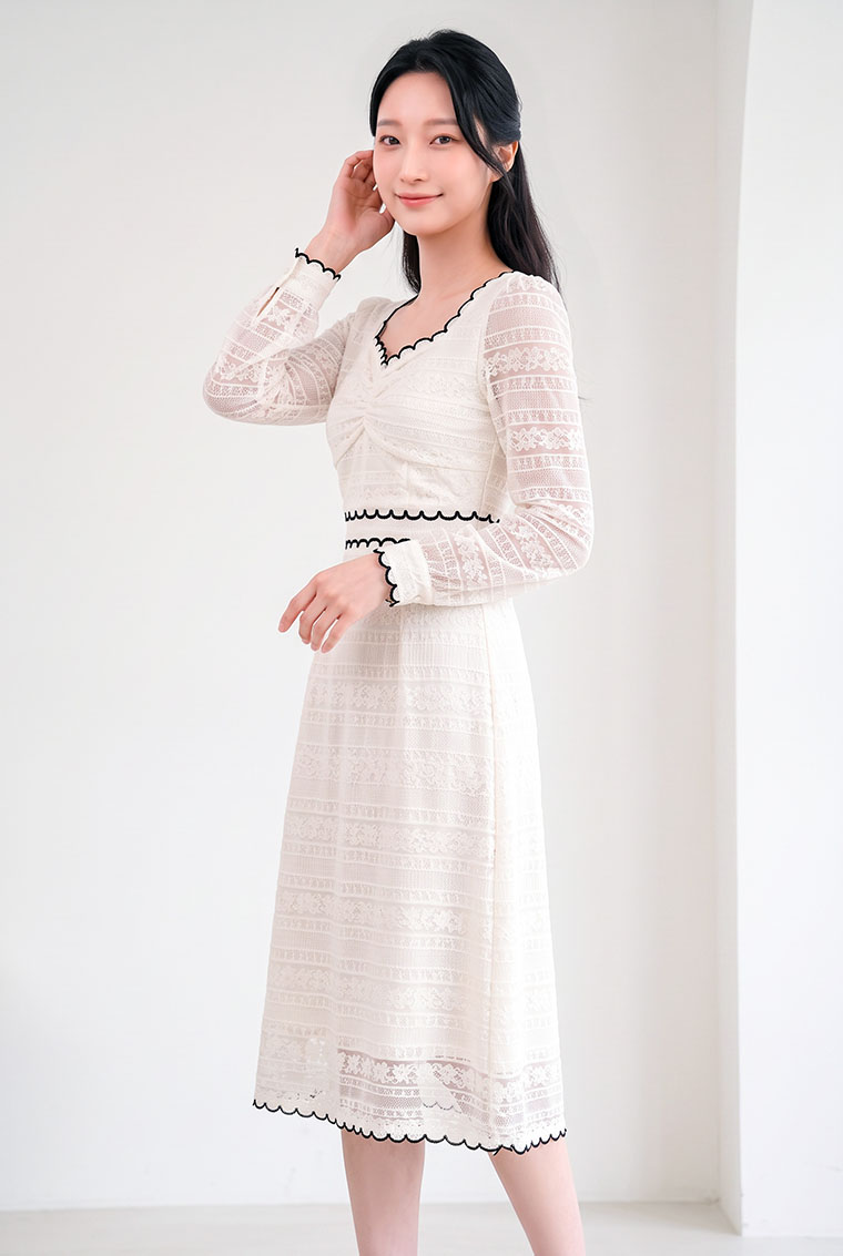 4✮- PGFRY8361 - Knee Dress — photograph 5