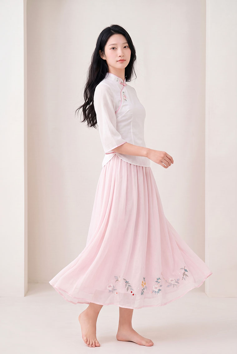 4✮- PGFRY8419 - Midi Dress (Top+Skirt) — photograph 2