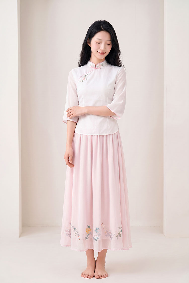 4✮- PGFRY8419 - Midi Dress (Top+Skirt) — photograph 4