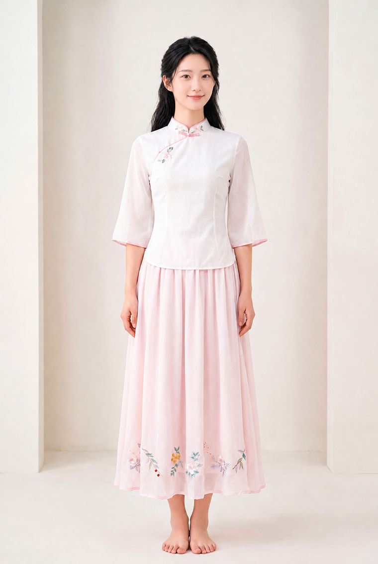 4✮- PGFRY8419 - Midi Dress (Top+Skirt) — photograph 7