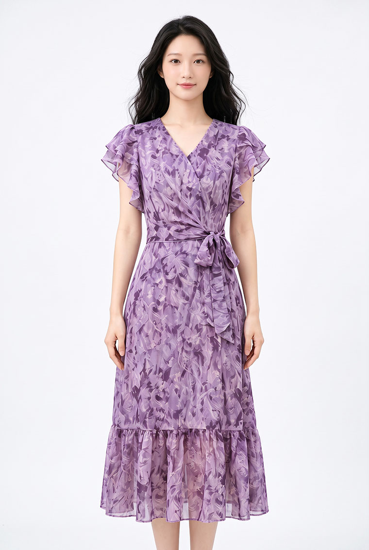 4✮- PGFRY8437 - Midi Dress (Small Cutting) — photograph 3