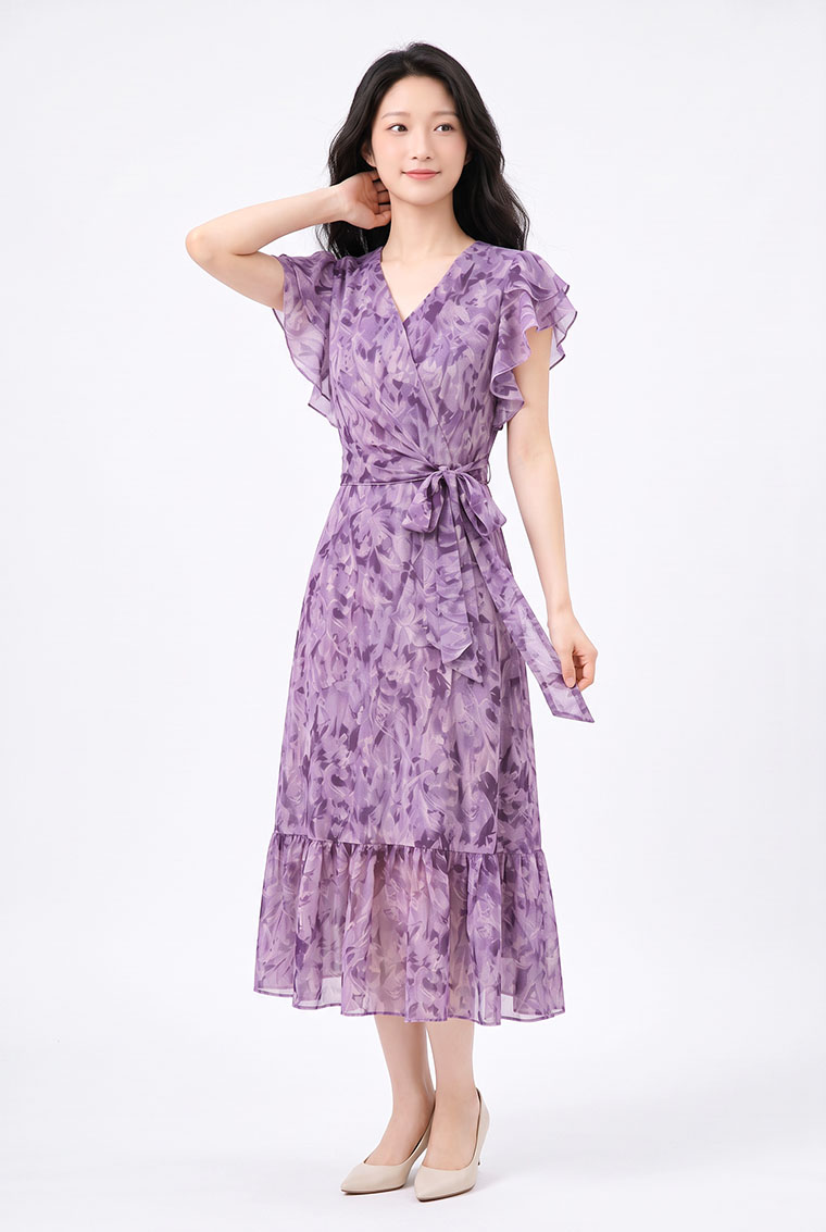 4✮- PGFRY8437 - Midi Dress (Small Cutting) — photograph 4