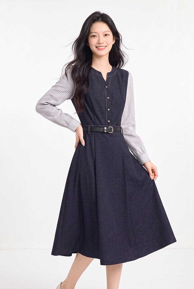 4✮- PGFRY8487 - Midi Dress — photograph 5
