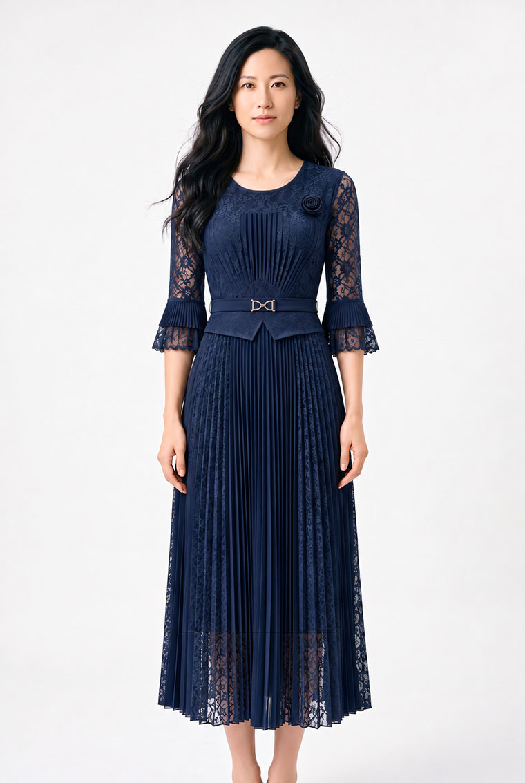 4✮- PGFRY8496 - Midi Dress — photograph 10