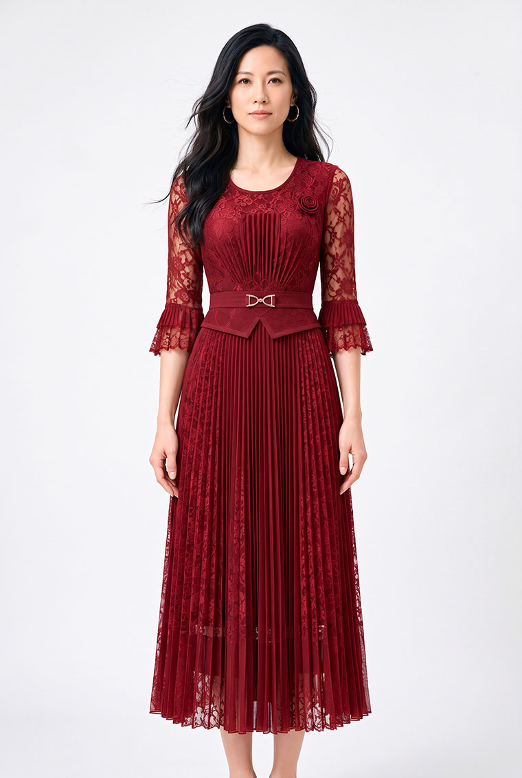 4✮- PGFRY8496 - Midi Dress — photograph 12