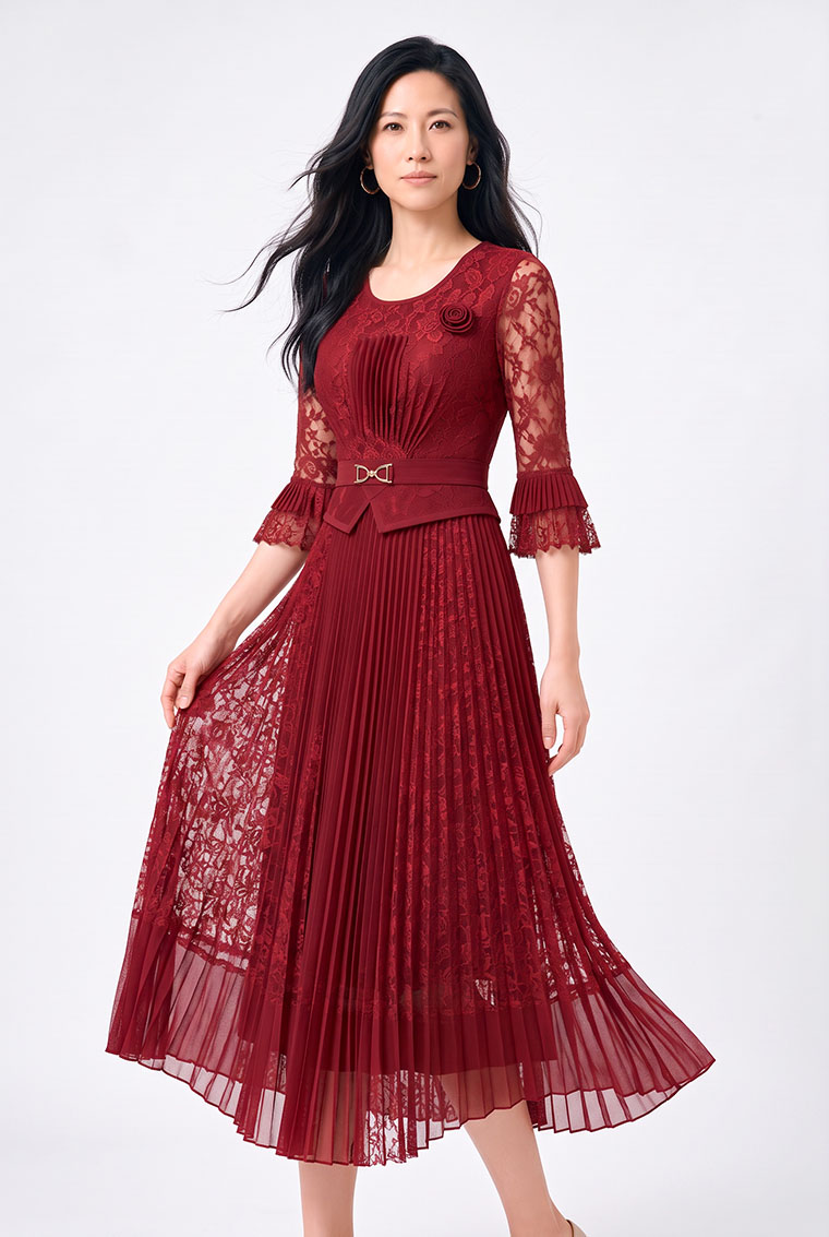 4✮- PGFRY8496 - Midi Dress — photograph 13