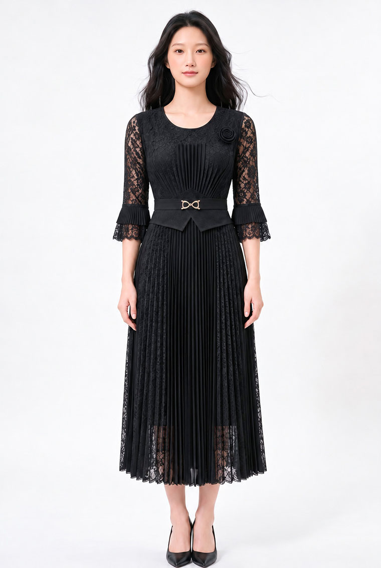 4✮- PGFRY8496 - Midi Dress — photograph 2