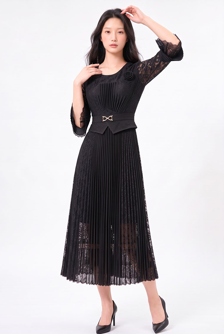 4✮- PGFRY8496 - Midi Dress — photograph 4