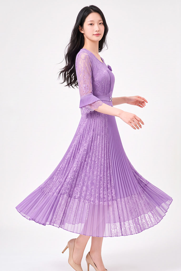 4✮- PGFRY8496 - Midi Dress — photograph 7