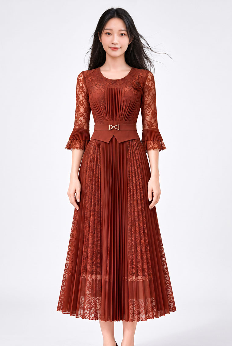 4✮- PGFRY8496 - Midi Dress — photograph 8
