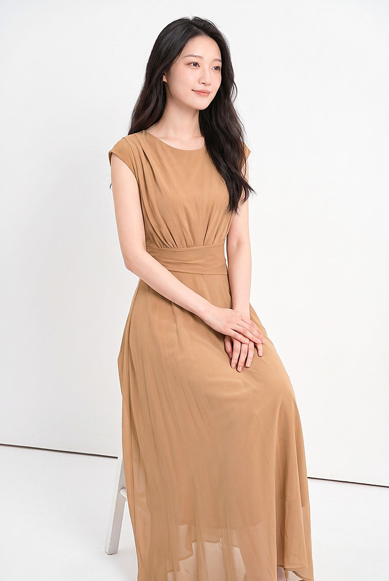 4✮- PGFRY8580 - Midi Dress — photograph 4