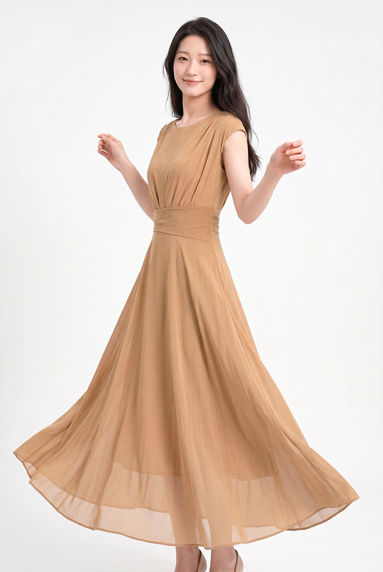 4✮- PGFRY8580 - Midi Dress — photograph 7