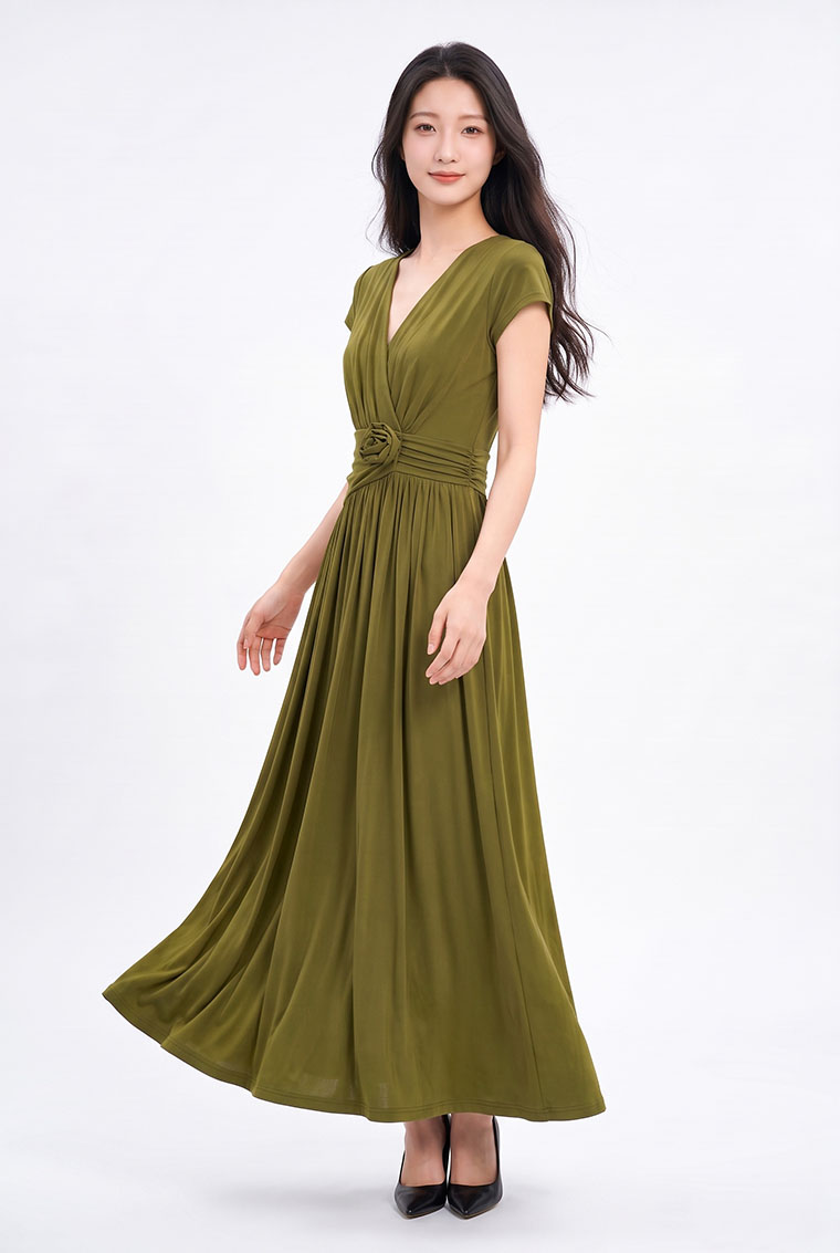 4✮- PGFRY8581 - Midi Dress — photograph 5
