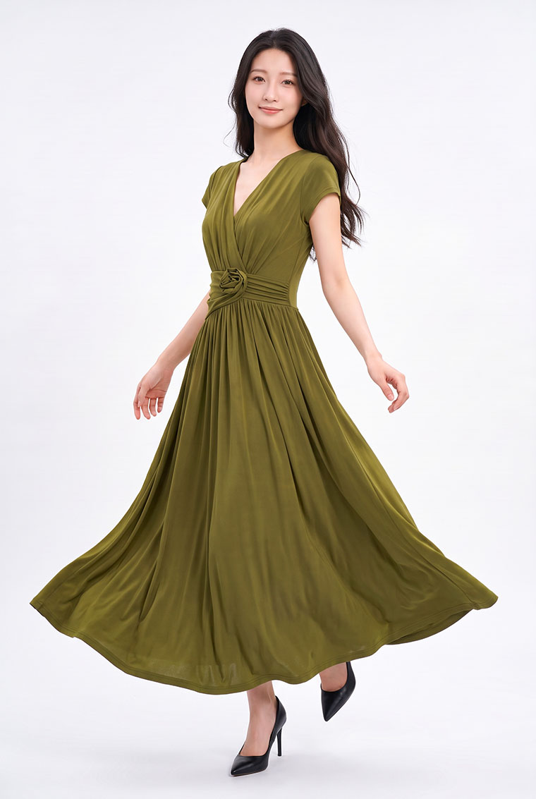 4✮- PGFRY8581 - Midi Dress — photograph 6