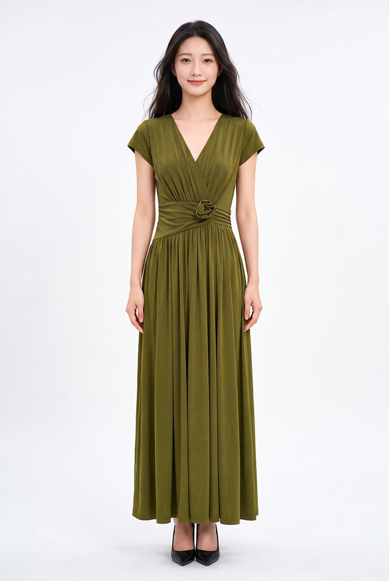 4✮- PGFRY8581 - Midi Dress — photograph 7