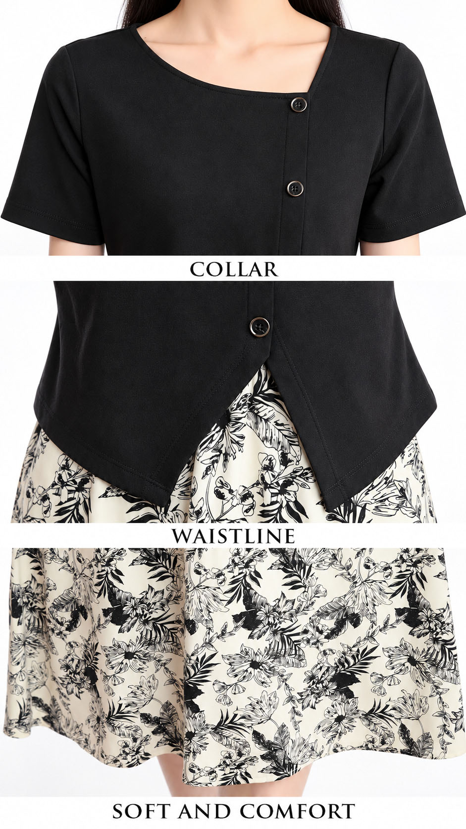 4✮- PGFRY8671 - Midi Dress (Top+Skirt) — photograph 1