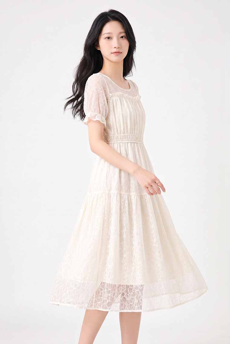 4✮- PGFRY8693 - Knee Dress — photograph 3