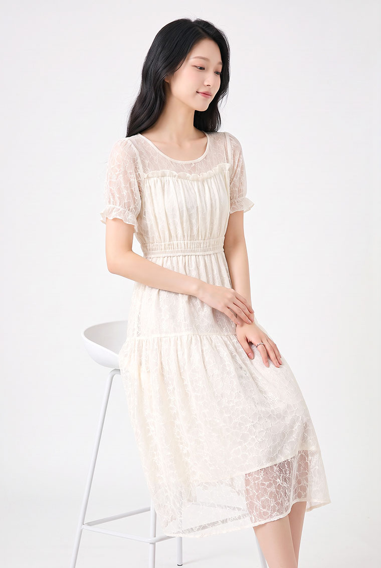 4✮- PGFRY8693 - Knee Dress — photograph 4