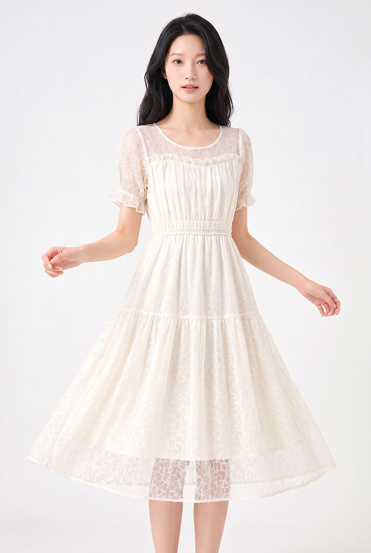 4✮- PGFRY8693 - Knee Dress — photograph 5
