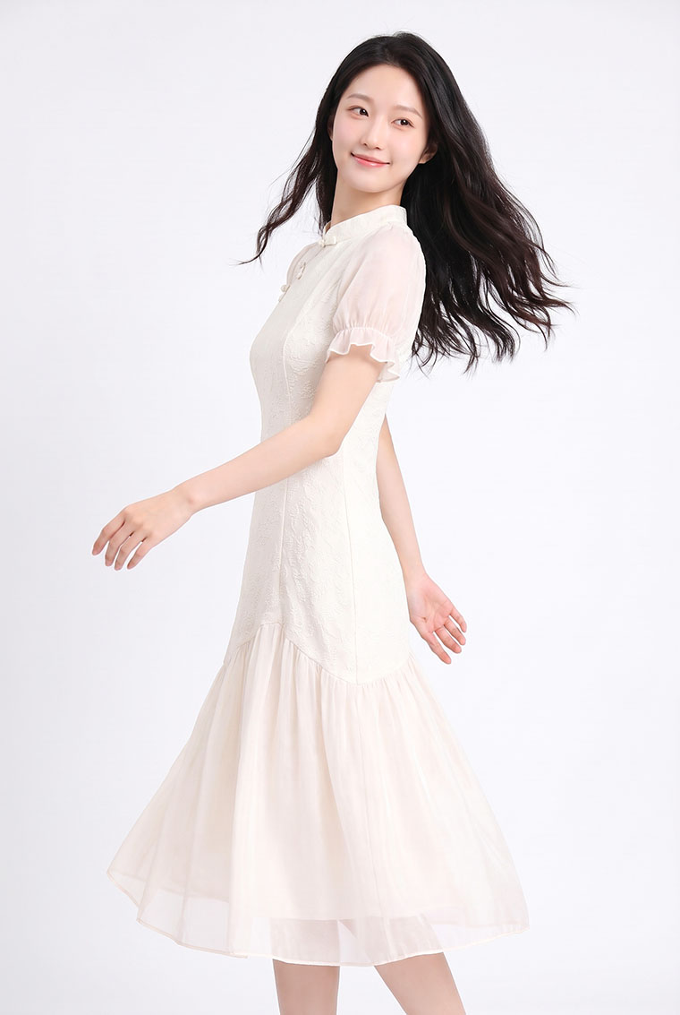 4✮- PGFRY8697 - Knee Dress — photograph 5