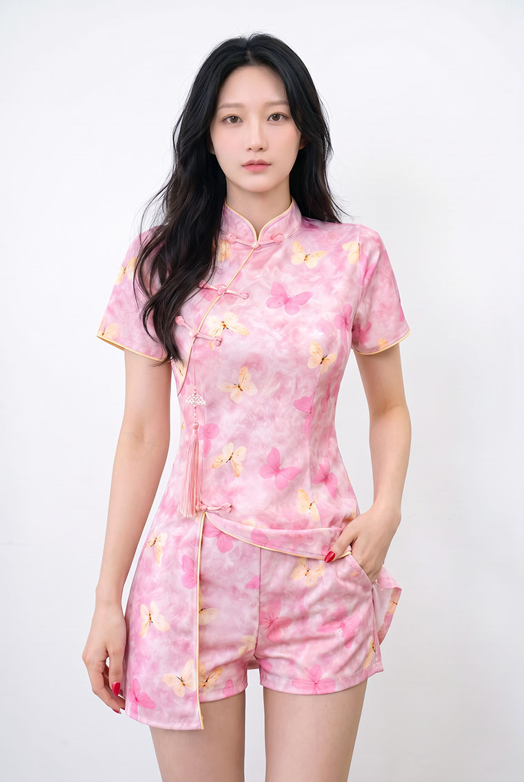 4✮- PGFRY8760 - Set (Long Top+Shorts) — photograph 12