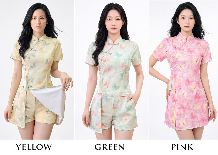 4✮- PGFRY8760 - Set (Long Top+Shorts) — photograph 1