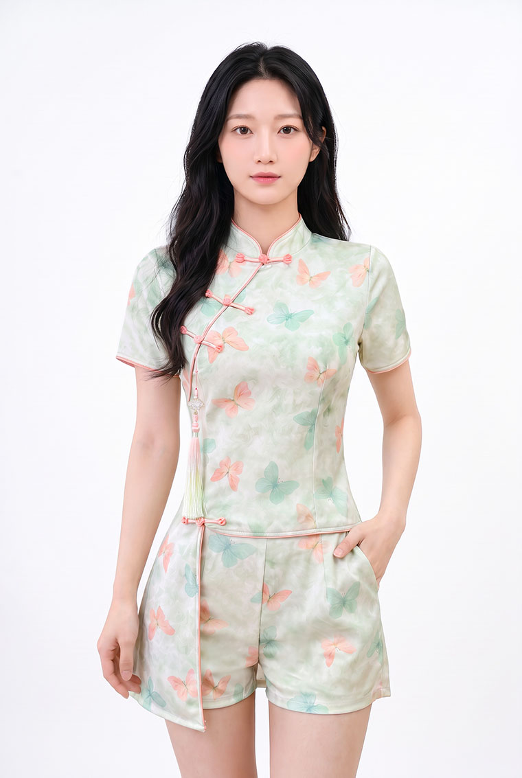 4✮- PGFRY8760 - Set (Long Top+Shorts) — photograph 4