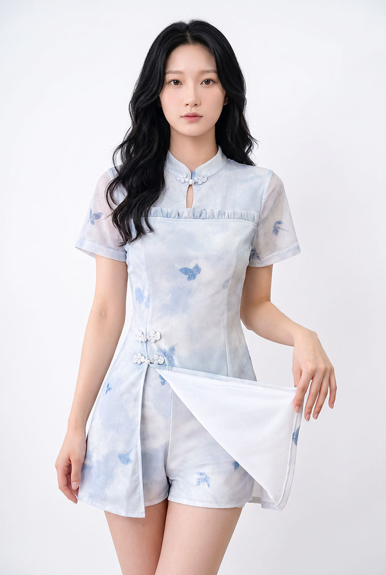 4✮- PGFRY8769 - Set (Long Top+Shorts)