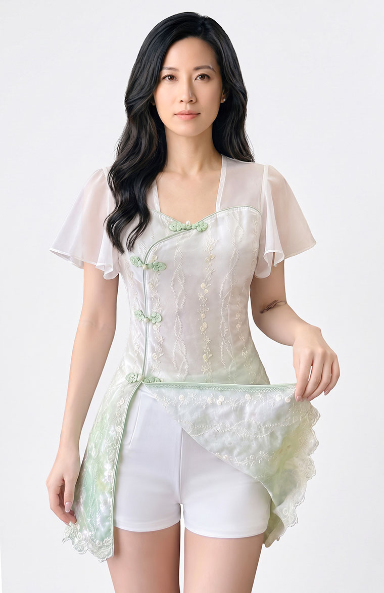 4✮- PGFRY8780 - Set (Long Top+Shorts) — photograph 8