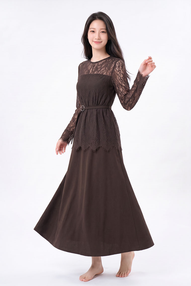 4✮- PGFRY8819 - Set Midi Dress