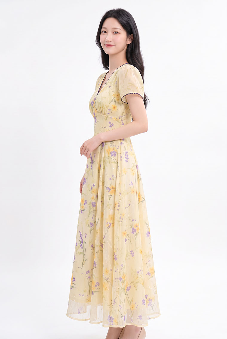 4✮- PGFRY8828 - Midi Dress — photograph 2