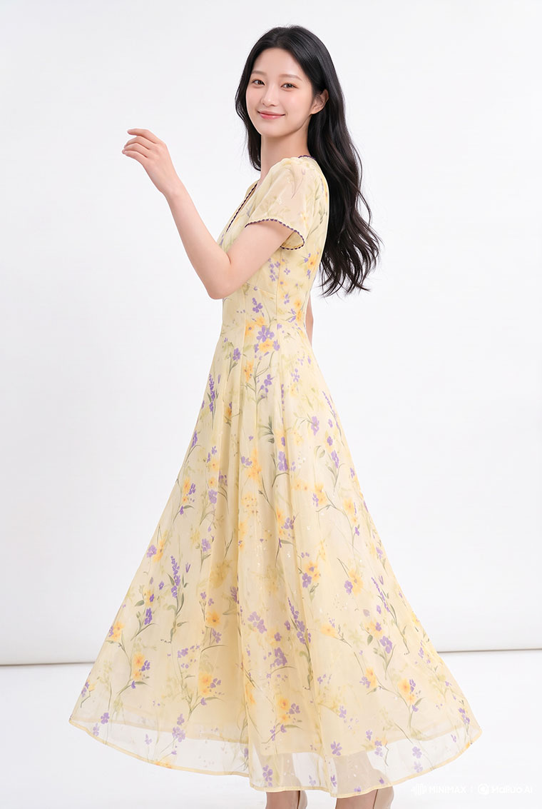4✮- PGFRY8828 - Midi Dress — photograph 3