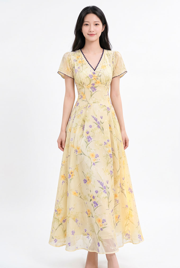 4✮- PGFRY8828 - Midi Dress — photograph 6