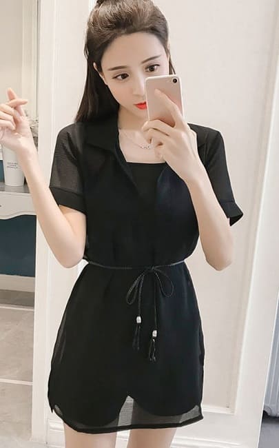4✮- Dress (With Singlet Top) - YMFT77267 / Y8338 (Ready Stock)