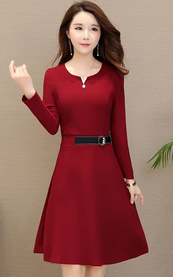 4✮- Knee Dress - ZZFT88722 (Ready Stock)