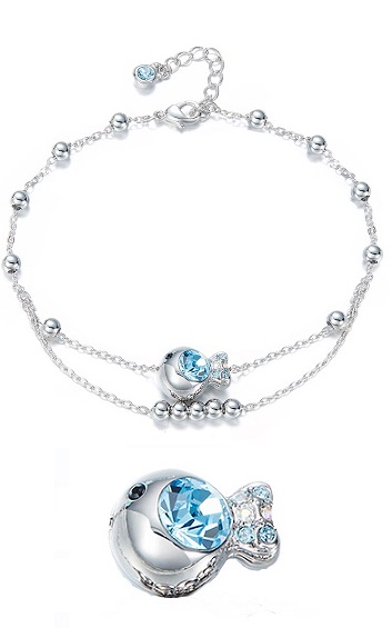 Crystal - Fish Anklet - CDJC0060 Crystal - Fish Anklet - CDJC0060