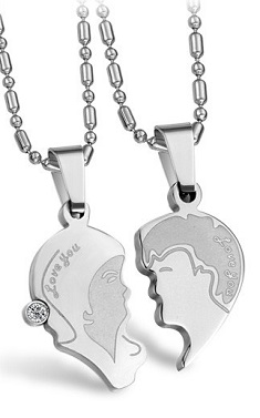 Couple Necklace (1 Set) - SSJ010 Couple Necklace (1 Set) - SSJ010