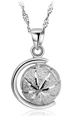 Silver - Lucky Ball Necklace - YJJ043